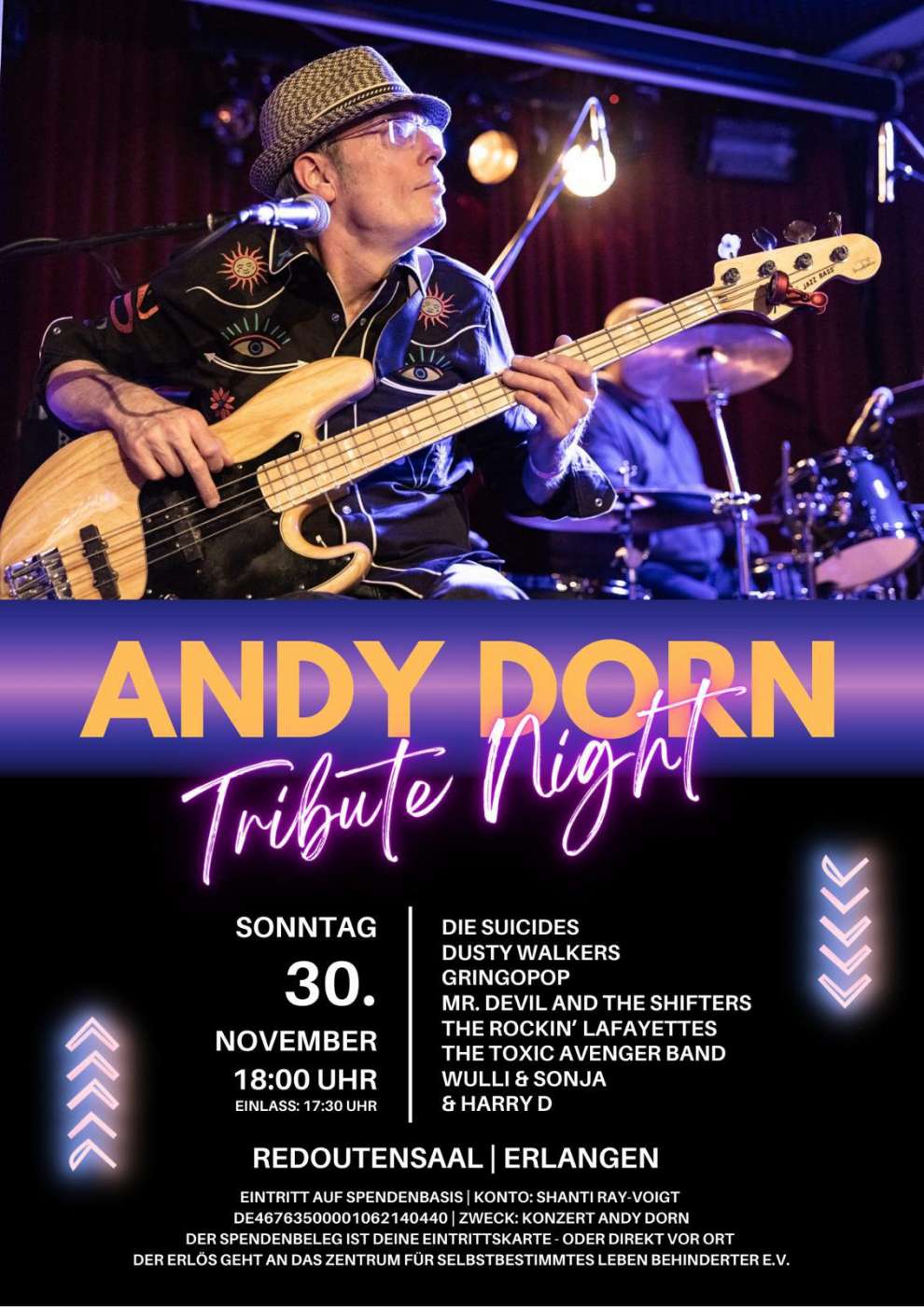 Andy Dorn Tribute Night 30. November 2025 im Redoutensaal